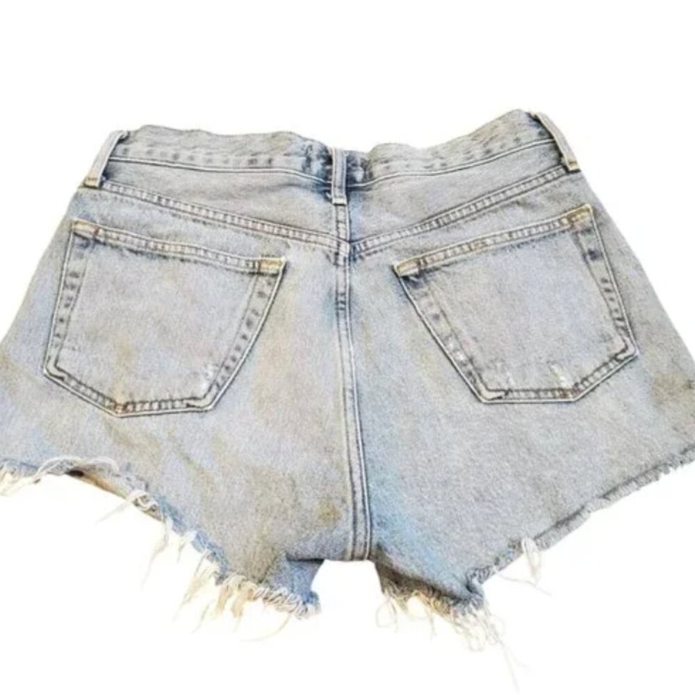 Agolde Parker Vintage Cut Off Short Riptide Light Blue Revolve Womens 27 - Picture 5 of 7